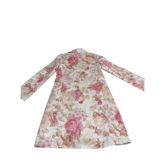 "MARIO BALTHAZAR" STUNNING Y2K Peonies Faux Suede Dress Coat SZ 2 RARE! PLZ READ - Picture 13 of 16